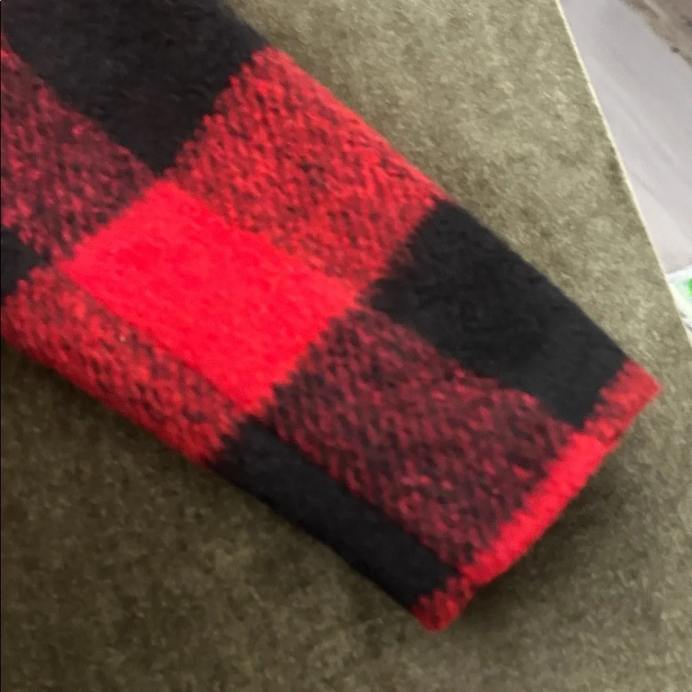 Forever 21 Red and Black Plaid Coat